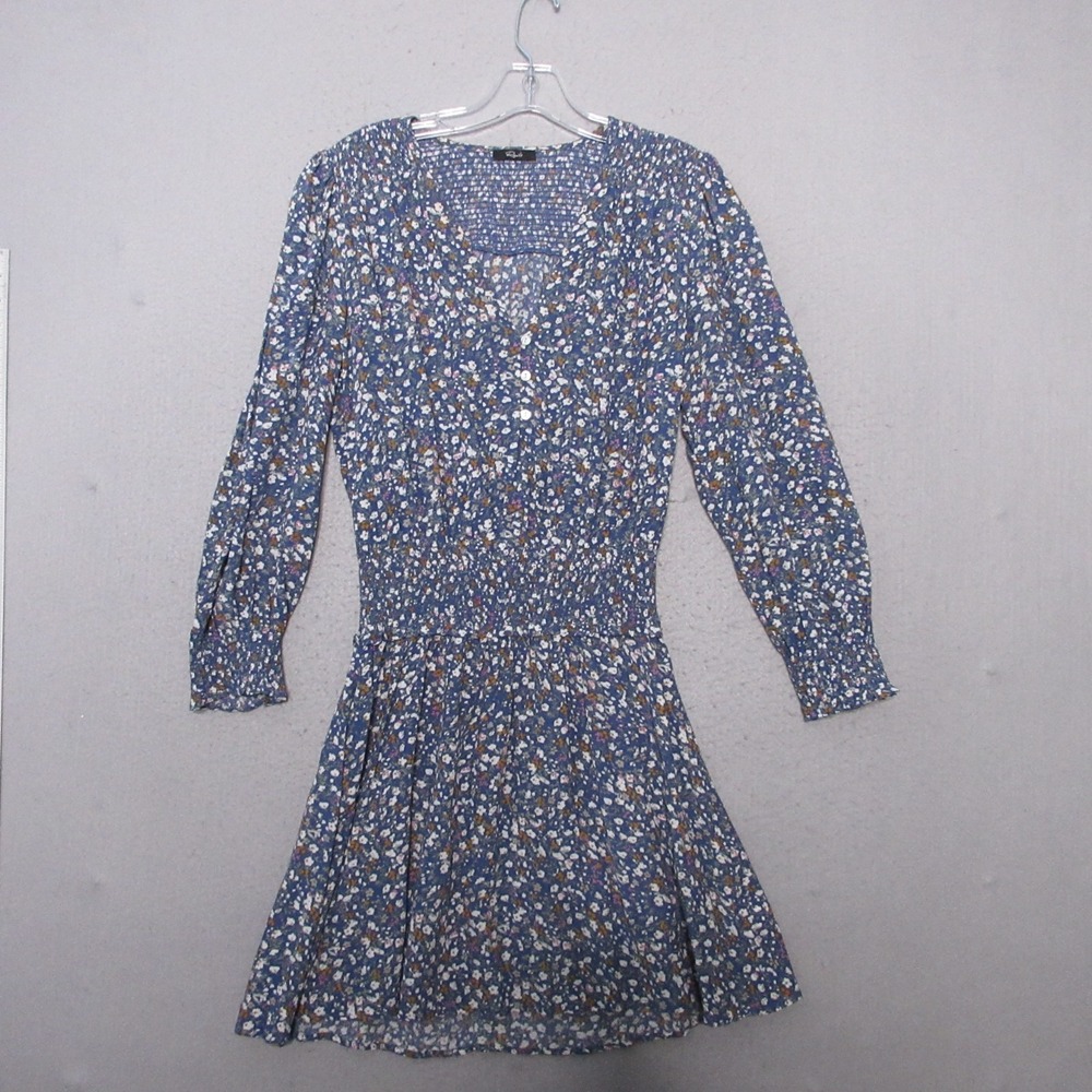 Rails Dress Blue Ditsy Floral Mini Smocked Zana Cottage Core Boho Puff Sleeve‎